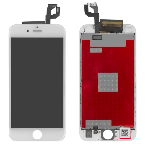 Дисплей для iPhone 6S, білий, з рамкою, Copy, Tianma