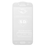 Защитное стекло All Spares для Samsung A320 Galaxy A3 (2017), 5D Full Glue, белый