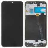 Дисплей для Samsung A105 Galaxy A10, черный, с рамкой, Original (PRC)