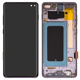 Дисплей для Samsung G975 Galaxy S10 Plus, серебристый, с рамкой, High Copy, (OLED)
