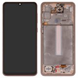 Дисплей для Samsung A336 Galaxy A33 5G, рожевий, з рамкою, Original (PRC), peach