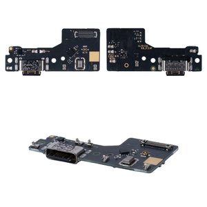 Шлейф для Xiaomi Redmi 13, конектора зарядки, з мікрофоном, з компонентами, Original PRC , плата зарядки