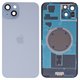 Задняя панель корпуса для iPhone 15 Plus, голубая, со стеклом камеры, High Copy