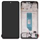 Дисплей для Xiaomi Redmi Note 14 4G, чорний, з рамкою, Сopy, (TFT), 159.6mm, 24117RN76G, 24117RN76O, global version