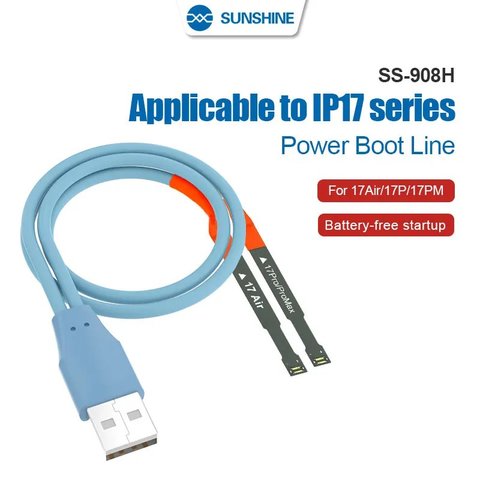 Тест кабель питания Sunshine SS 908H для Apple iPhone 17 Air, iPhone 17 Pro, iPhone 17 Pro Max