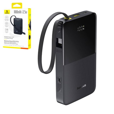 Power bank Baseus Bipow2 Pro, 10000 мАг, 22,5 Вт, чорний, Power Delivery PD , #E0027600