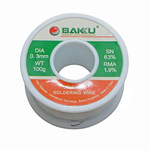 Estaño BAKU BK 100, Sn 97% , bobina, 0.3 mm, 100 g