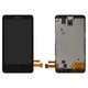 LCD compatible with Nokia X Dual Sim, (black, with frame, (RM-980))