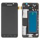 LCD compatible with Samsung A310 Galaxy A3 (2016), (black, with light adjustable, with frame, Copy, (TFT))
