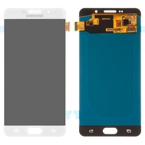 LCD compatible with Samsung A710 Galaxy A7 2016 , white, without frame, High Copy, OLED  