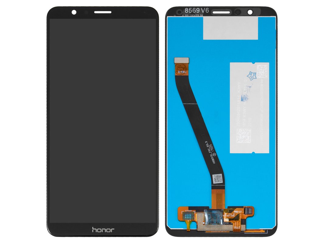 Дисплей для Huawei Honor 7X, черный, лого Honor, без рамки, High Copy,  BND-L21 - All Spares