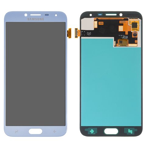 Pantalla LCD puede usarse con Samsung J400 Galaxy J4 2018 , azul claro, sin marco, High Copy, OLED , lavenda