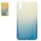 Case Baseus compatible with iPhone XS Max, (dark blue, with relief, transparent, silicone) #WIAPIPH65-XC03