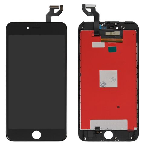 LCD compatible with Apple iPhone 6S Plus, black, with frame, AAA, Tianma+ 