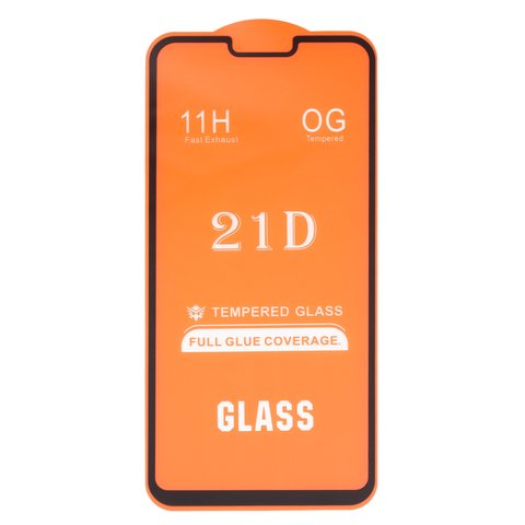 Vidrio de protección templado All Spares puede usarse con Xiaomi Mi 8 Lite 6.26", Full Glue, compatible con estuche, negro, capa de adhesivo se extiende sobre toda la superficie del vidrio, M1808D2TG