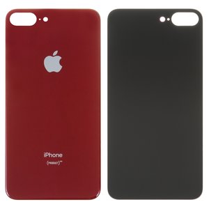 Housing Back Cover compatible with iPhone 8 Plus, red, no need to remove the camera glass, big hole 