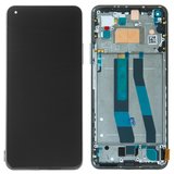 Pantalla LCD puede usarse con Xiaomi Mi 11 Lite, Mi 11 Lite 5G, negro, con marco, Original (PRC), #WM6556Z21-1