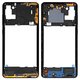 Housing Middle Part compatible with Samsung A217 Galaxy A21s, (black, with side button)