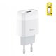 Mains Charger Hoco C72A, (10.5 W, white, without cable, 1 output) #6931474712899