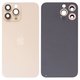 Housing Back Cover compatible with iPhone 13 Pro Max, (golden, with camera lens, Gold, small hole)
