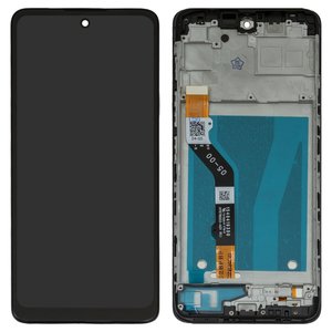 LCD compatible with Motorola Moto G60, black, with frame, High Copy, 1540415532  1540419350 