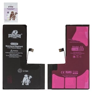 Battery Da Luxiang compatible with Apple iPhone XS, Li ion, 3.81 V, 3158 mAh, High Capacity, original IC 