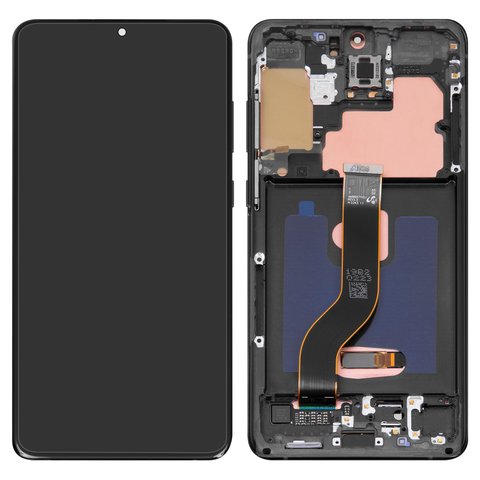 Pantalla LCD puede usarse con Samsung G985 Galaxy S20 Plus, G986 Galaxy S20 Plus 5G, negro, con marco, Original PRC , sin cámara frontal, cosmic black