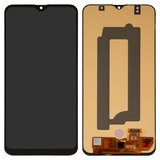 LCD compatible with Samsung A307 Galaxy A30s, (black, without frame, High Copy, original LCD size, (OLED))