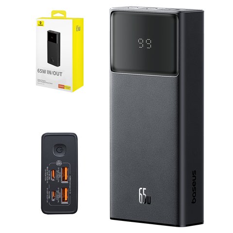 Power Bank Baseus Star Lord Digital, 20000 mAh, 65 W, black, Power Delivery PD #P10022906113 00