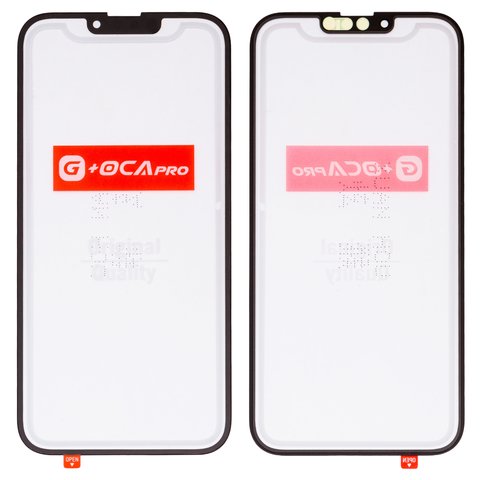 Housing Glass G+OCA PRO compatible with iPhone 13, with OCA film, black 
