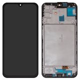 LCD compatible with Samsung A155 Galaxy A15, A156 Galaxy A15 5G, (black, with frame, High Copy, with wide edge, (OLED))