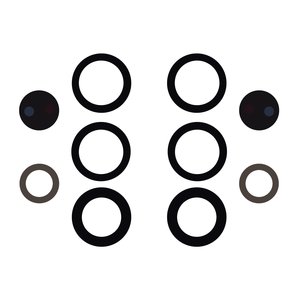Camera Lens compatible with Samsung S938 Galaxy S25 Ultra, black, without frame 