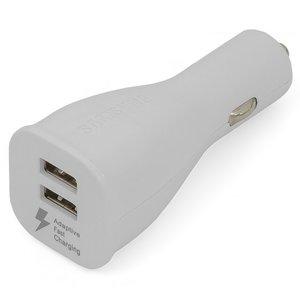 Зарядний пристрій EP 920LN, автомобільне, USB вихід 5В 2А , USB вихід 9 В 1,67 А , 12 В, біле