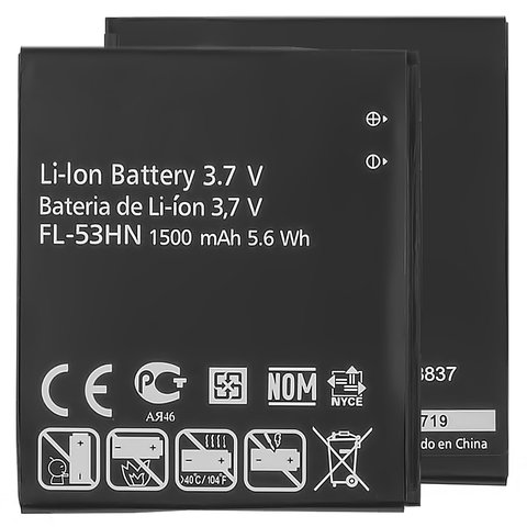 Battery FL 53HN compatible with LG P990, Li ion, 3.7 V, 1500 mAh, Original PRC