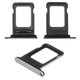 SIM Card Holder compatible with iPhone 12 Pro, iPhone 12 Pro Max, (black, double SIM, graphite)