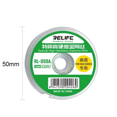 Glass Separator Wire RELIFE RL 059A, 0.03 mm, 100 m 