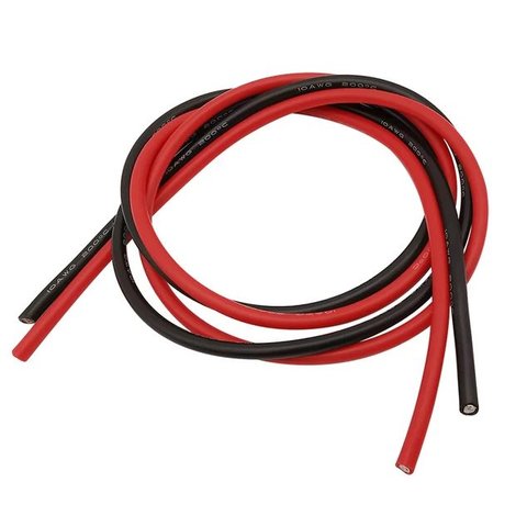 Wire In Silicone Insulation 10AWG, 5.31 mm², 1 m, red 