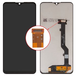 Дисплей для ZTE Blade 20 Smart, черный, без рамки, High Copy, V2050