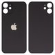 Housing Back Cover compatible with iPhone 12 mini, (black, big hole)