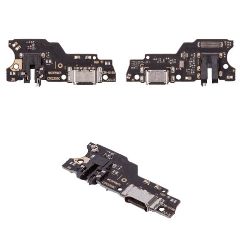Flat Cable compatible with Realme 7i, C17, headphone connector, charge connector, with microphone, Copy, charging board 