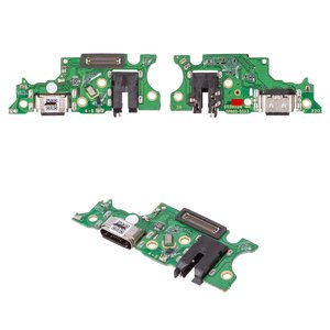 Flat Cable compatible with Oppo A3 5G CPH2683 , A60, headphone connector, charge connector, with microphone, with components, Original PRC , charging board 