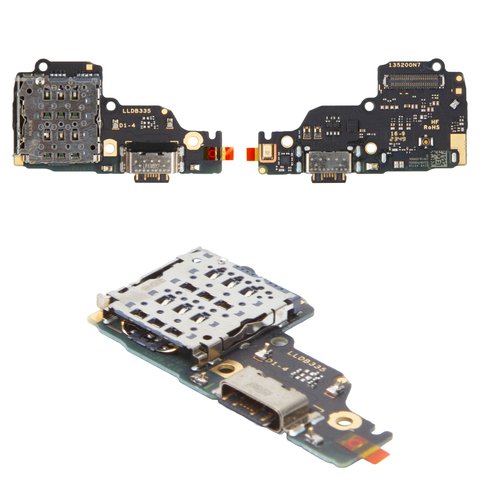 Flat Cable compatible with Xiaomi Redmi Note 13 4G, charge connector, with components, Original PRC , charging board 