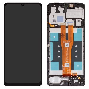 LCD compatible with Samsung A065 Galaxy A06, black, with frame, Box  