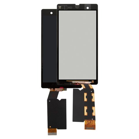 Pantalla LCD puede usarse con Sony C6602 L36h Xperia Z, C6603 L36i Xperia Z, C6606 L36a Xperia Z, negro, sin marco, Original PRC 