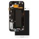 Pantalla LCD puede usarse con Samsung G925F Galaxy S6 EDGE, blanco, con marco, Original, empaque industrial, #GH97-17162B/GH97-17334B/GH97-17334B
