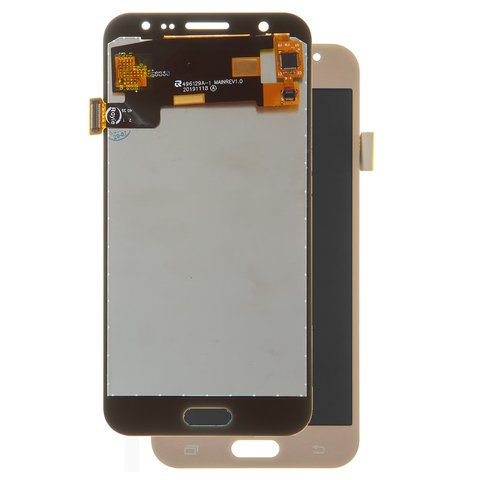 Pantalla LCD puede usarse con Samsung J500 Galaxy J5, dorado, con ajuste de brillo, sin marco, Copy, TFT