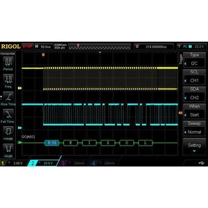 Código de activación para opcionones de decodificación I2C, SPI, UART RS232 RIGOL SA DS1000Z