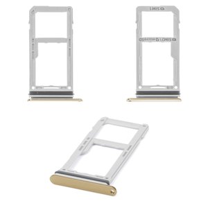 Sujetador de tarjeta SIM puede usarse con Samsung N950FD Galaxy Note 8 Duos, dorado, con soporte para MMC