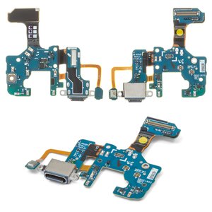 Cable flex puede usarse con Samsung N950F Galaxy Note 8, N950FD Galaxy Note 8 Duos, del micrófono, del conector de carga, con componentes, Original PRC , placa del cargador, remanufacturados