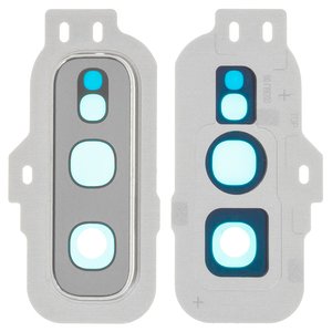 Vidrio de cámara puede usarse con Samsung G970 Galaxy S10e, blanco, con marcos, prism white